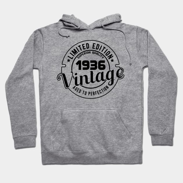 1936 VINTAGE - BIRTHDAY GIFT Hoodie by KC Happy Shop